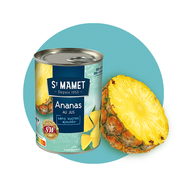 Saint Mamet - Conserve ananas morceaux