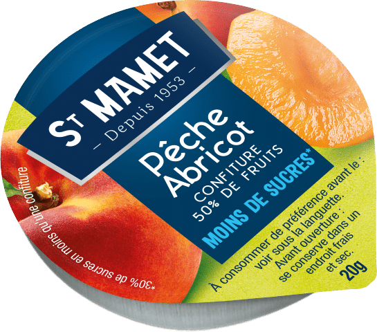 Peach / apricot jam 50% fruit with low sugar content
