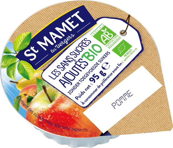 Spécialité de fruits pomme BIO sans sucres ajoutés St Mamet PRO