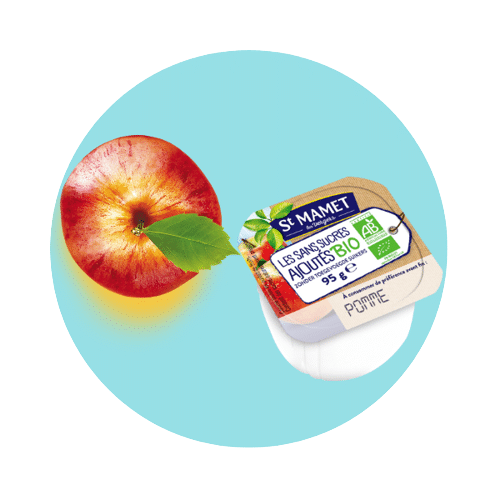 Organic apple compote lozenge