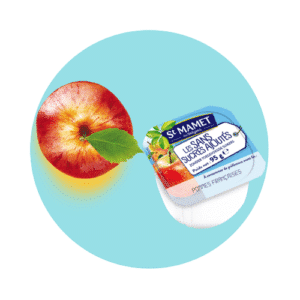 French apple compote lozenge with no added sugar