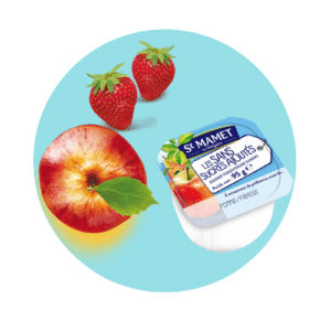 Apple and strawberry compote without added sugar St Mamet professional