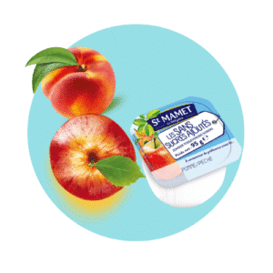 Apple and peach compote lozenge without added sugar St Mamet professional