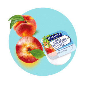 Pastille compote pomme pêche sans sucres ajoutés St Mamet professionnel