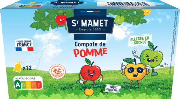 Compote Gourde Pomme HVE Allégée en sucres