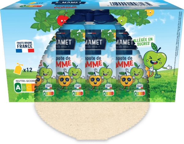 Compote Gourde Pomme HVE Allégée en sucres