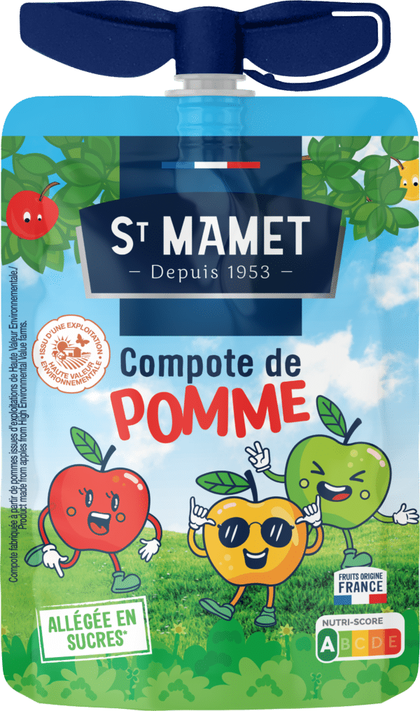 Compote Gourde Pomme HVE Allégée en sucres