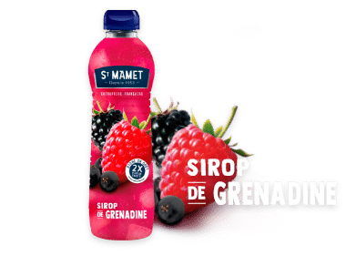 Sirop Grenadine St Mamet 2x plus de fruits riche en goût