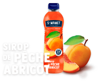 Sirop Pêche Abricot St Mamet 2x plus de fruits riche en goût