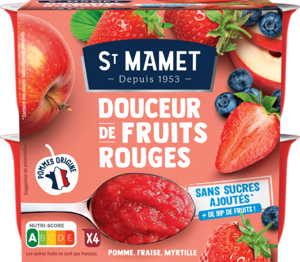 Compote Fruits Rouges Douceur de fruits St Mamet Sans sucres ajoutés