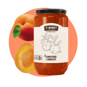 Confiture abricot format 1KG St Mamet 45% de fruit