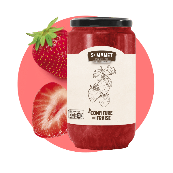 Confiture fraise format 1KG St Mamet 45% de fruit