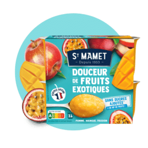 Compote Fruits exotiques Douceur de fruits St Mamet Sans sucres ajoutés