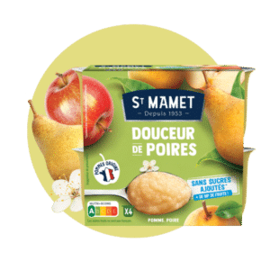 Compote Poires Douceur de fruits St Mamet Sans sucres ajoutés