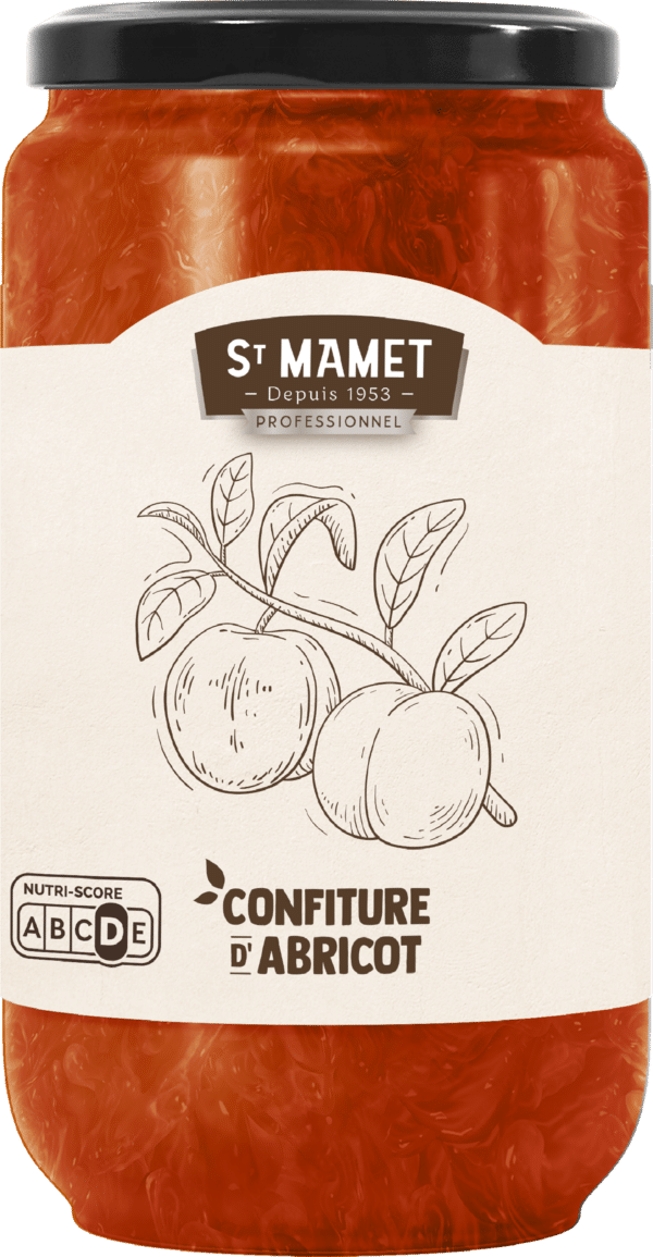 Confiture abricot format 1KG St Mamet 45% de fruit
