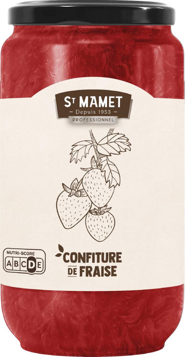 Confiture fraise format 1KG St Mamet 45% de fruit